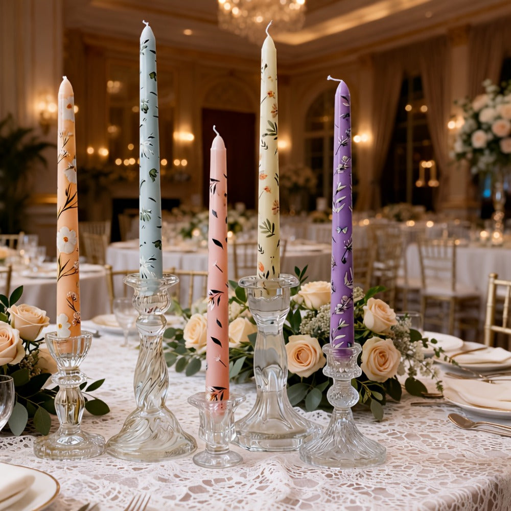 Taper Candles Scented 9.84in - Christmas Dinner Table Decor, Wedding Candlelight Decoration, Long Slim Candles for Home & Holiday, 2 or 4 Pack