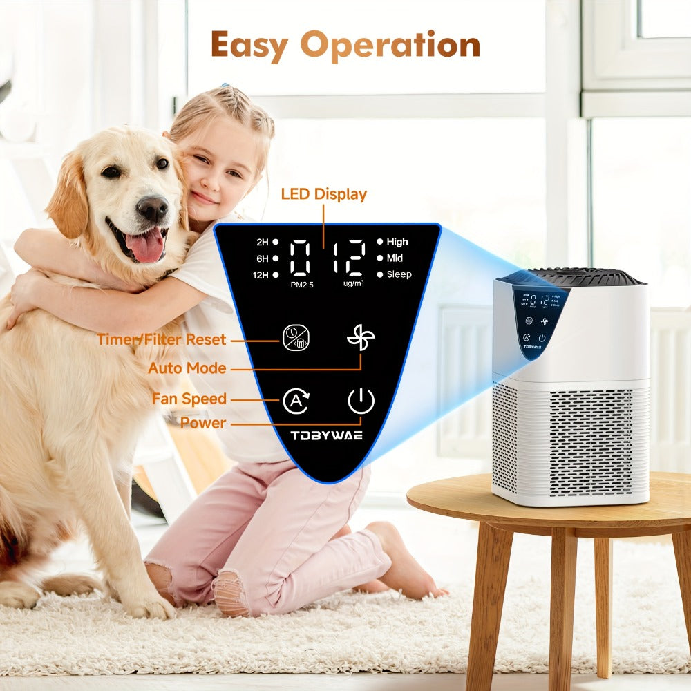 HEPA Air Purifier for Large Room Up to 1750 Sq Ft ¨C H13 True HEPA Filter, 25dB Quiet, PM2.5 Monitor, Aromatherapy, 3-Stage Filtration for Bedroom Home Office Pet Odor Smoke Dust