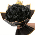 Glitter Roses Bouquet 24/36pcs - Everlasting Artificial Roses with Sparkling Glitter Petals for Valentine's Day, Wedding & Anniversary