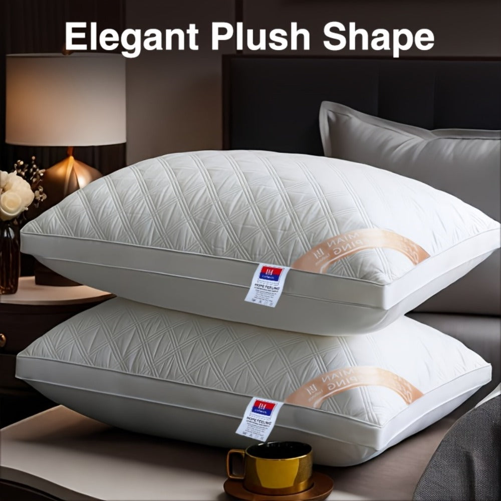 Queen Size Pillows for Side Sleepers ¨C 800g Heavyweight Hotel Collection, Hypoallergenic Down Alternative, Ultra-Plush & Resilient, Machine Washable 20x30 Inches ¨C Available in 1, 2 & 4 Pack (White/Gray)