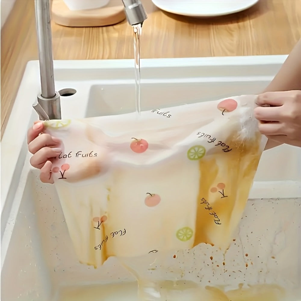Disposable Kitchen Cleaning Towels Roll 400 Sheets Reusable Dry Wet Multipurpose Dishcloth Degreasing Paper Towel with Wall Hook Lazy Wipes Household Cleaning Supplies
