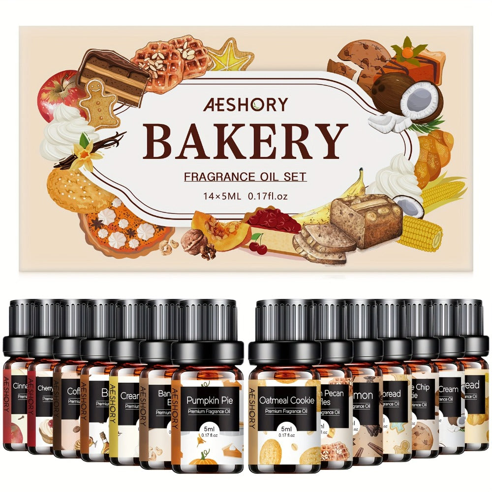 Essential Oil Gift Set 14pcs ¨C Bakery, Fruity & Floral Fragrance Oils for Diffuser & Candle Making | Valentine's Day, Birthday & Holiday Gift