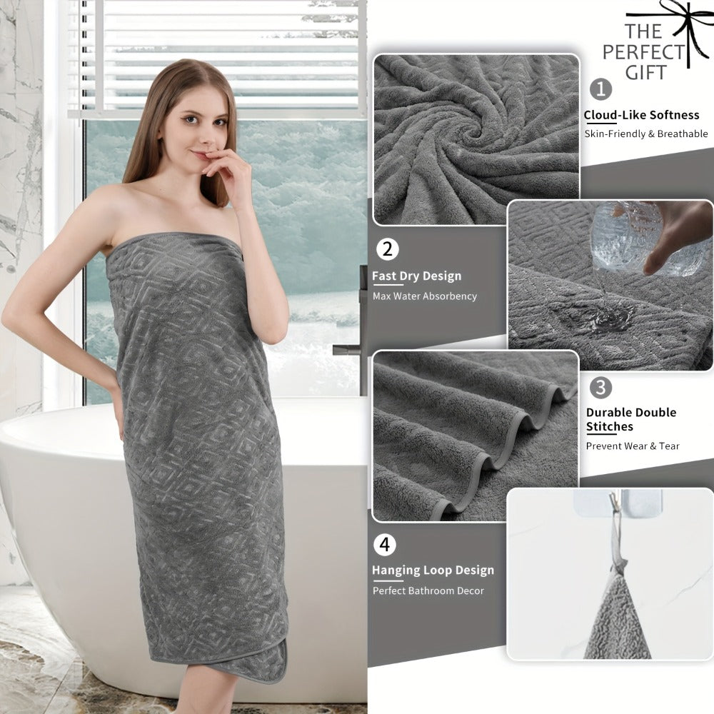 700GSM Bath Towel Set 8 Piece Extra Large Ultra Soft Thick - Highly Absorbent Quick Dry | 2 Oversized Bath Towels 2 Hand Towels 4 Washcloths | 16 Colors | Bathroom Hotel Gym Spa Adult Gift Set