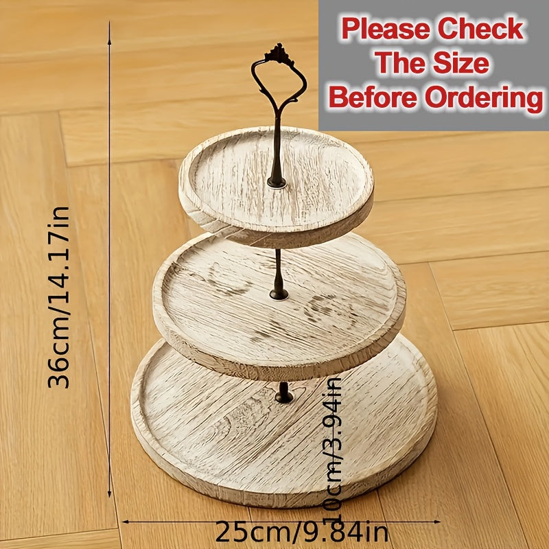 Wood Cupcake Stand 3 Tier Rustic Dessert Tower Holder for Birthday Party Wedding Baby Shower Farmhouse Woodland Decor Cupcake Display Rack Cake Serving Tray Table Centerpiece