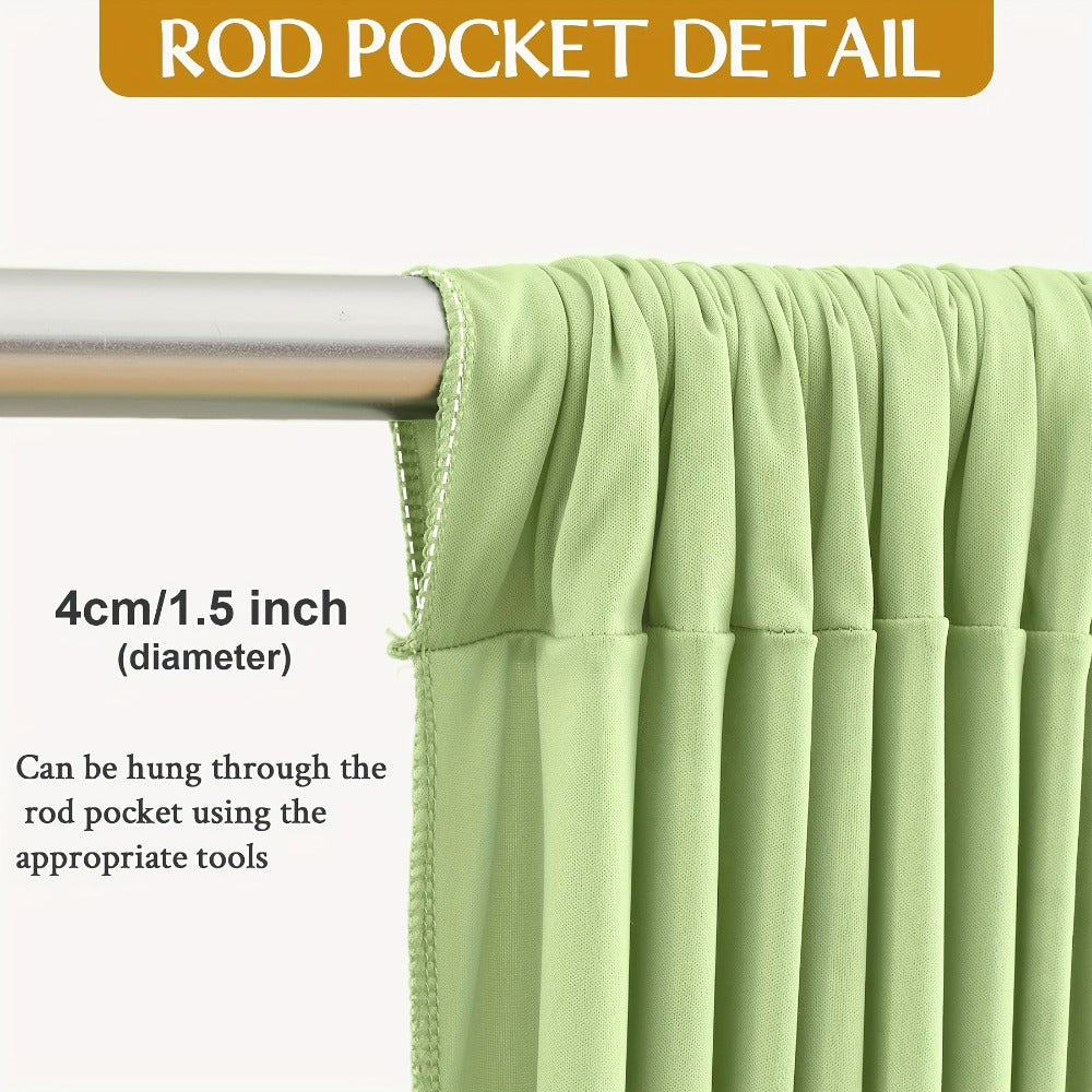 Blackout Backdrop Curtain 4 Pack 5x10 Ft - Heavyweight Nonwoven, Wrinkle-Resistant, Smooth Hanging for Wedding Birthday Baby Shower Party Photography Background Decoration