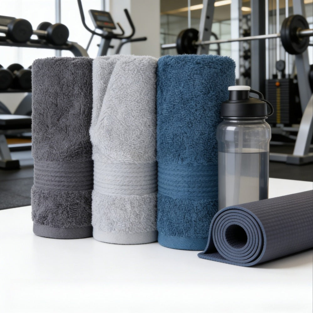 Bath Towel Set of 3 Microfiber Quick Dry 400 GSM Soft Absorbent Bathroom Towels Coastal Pattern Spa Gym Home ¡ª Luxury 3-Pack for Adults