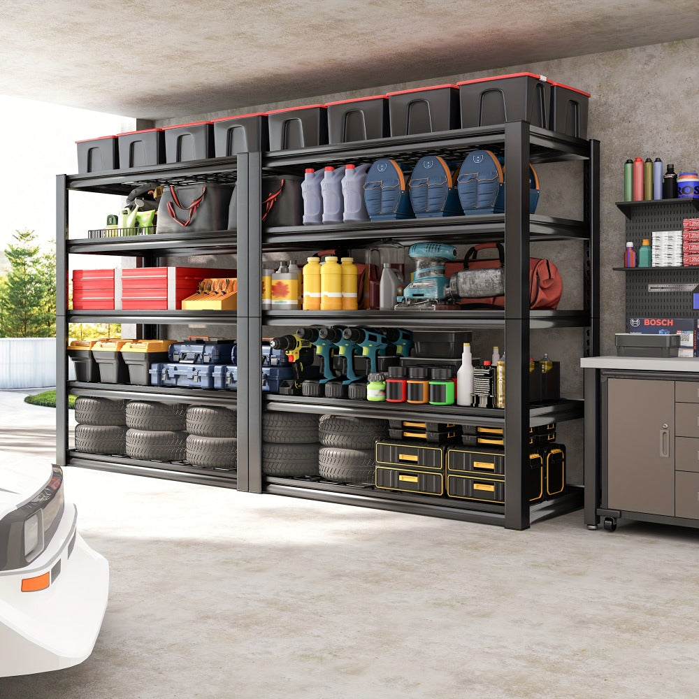 Heavy Duty Metal Garage Shelving Unit 72¡±H - Adjustable Steel Storage Shelf Rack for Garage, Basement & Warehouse