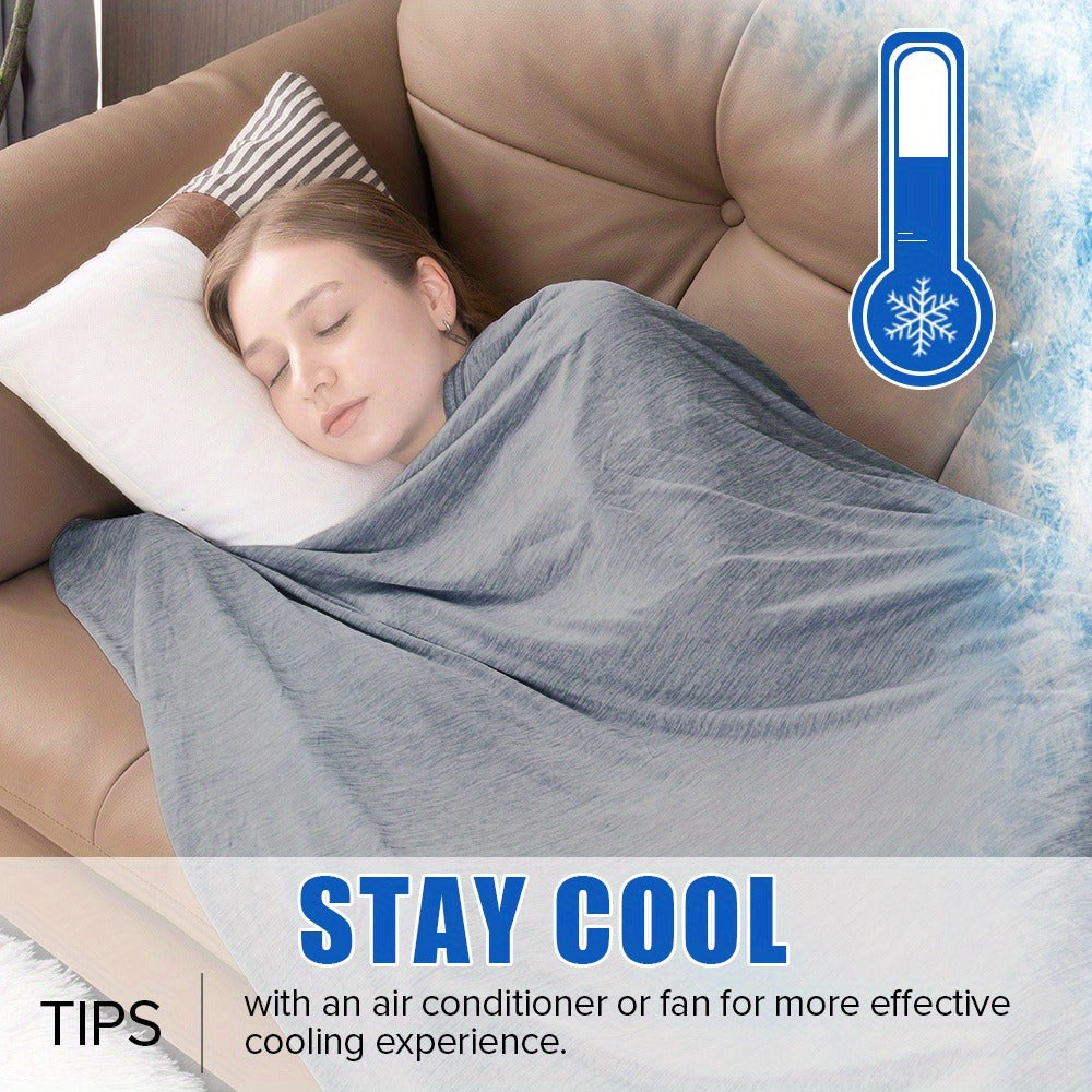 Cooling Blanket for Hot Sleepers - Summer Lightweight Breathable Throw Blanket Double-Sided Soft Cool Blanket for Bed Couch Sofa Night Sweats Hot Flashes Relief Tie-Dye & Solid Colors