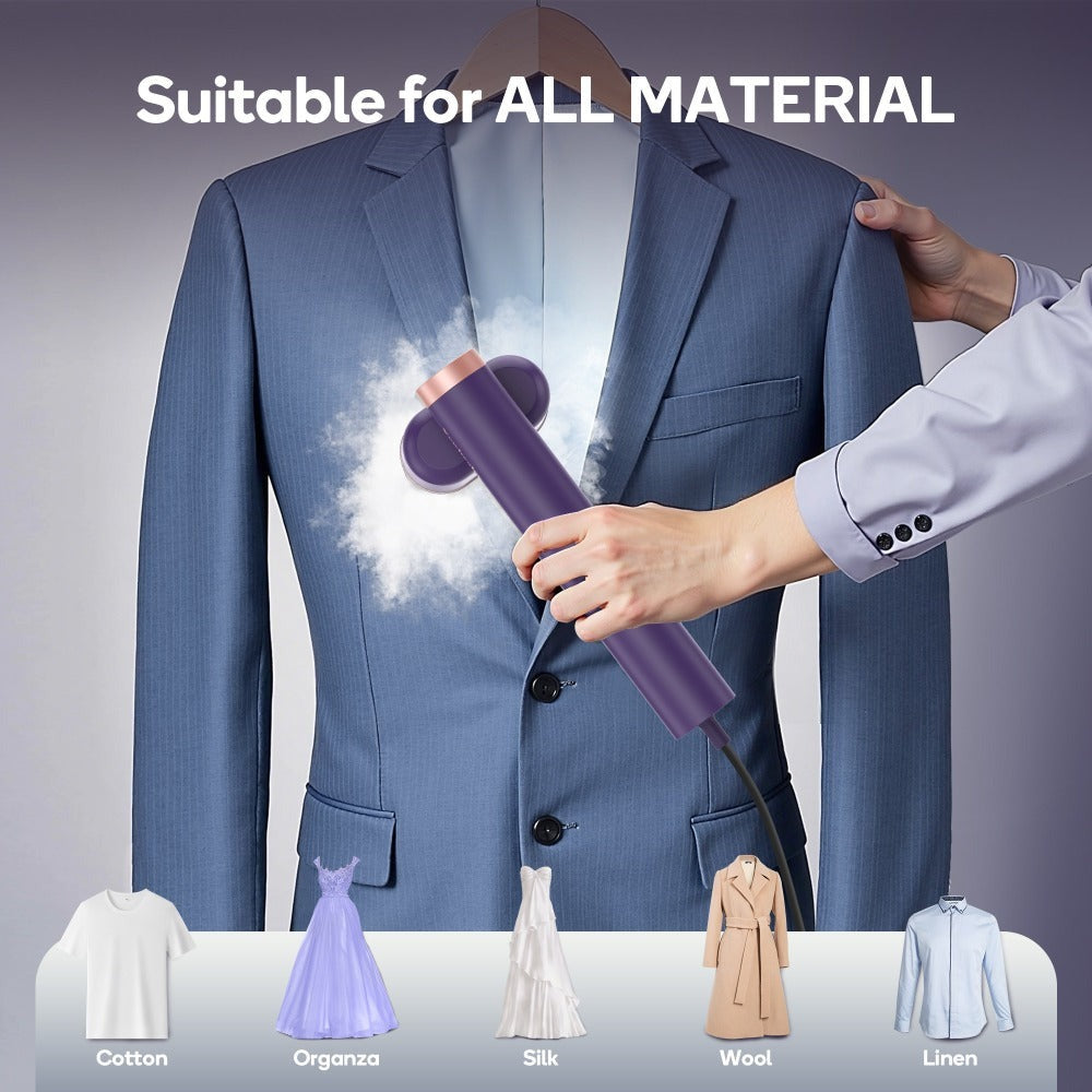 Handheld Garment Steamer 1200W 15-Second Heat Up Auto Shut-Off Powerful Steam Lightweight Portable Steam Iron for Suits Formalwear Travel Home Gift Purple White Green