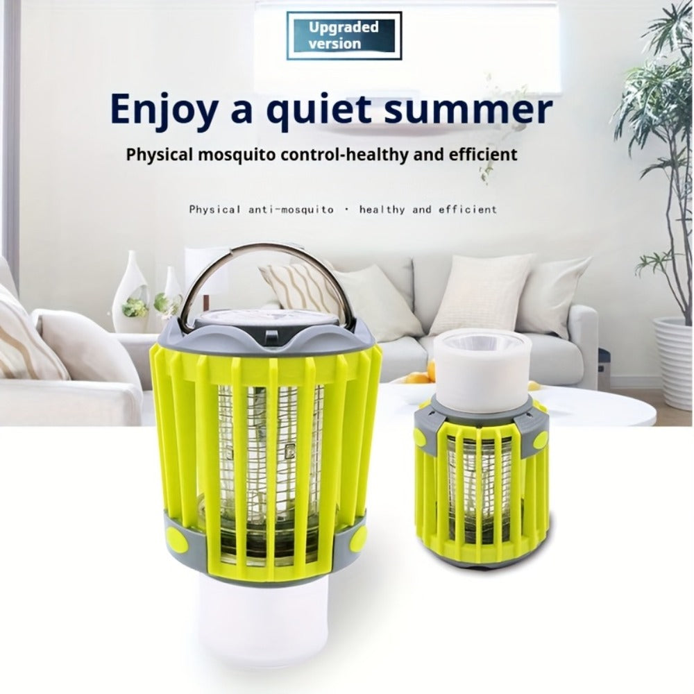 Mosquito Repellent 3-in-1 USB Rechargeable Portable LED Lantern, Indoor Outdoor Bug Repeller Camp Light with SOS Emergency Mode for Home Backyard Patio Camping Hiking Travel