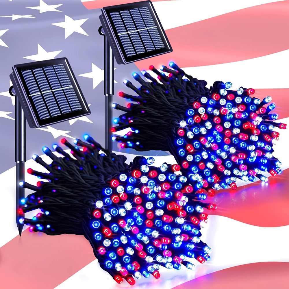 Solar LED Fairy String Lights IP65 Waterproof ¨C 40FT or 80FT with 8 Lighting Modes for Independence Day, Christmas, Wedding, Garden & Yard ¨C White, Warm White, Multi Color, Purple, Orange & Blue