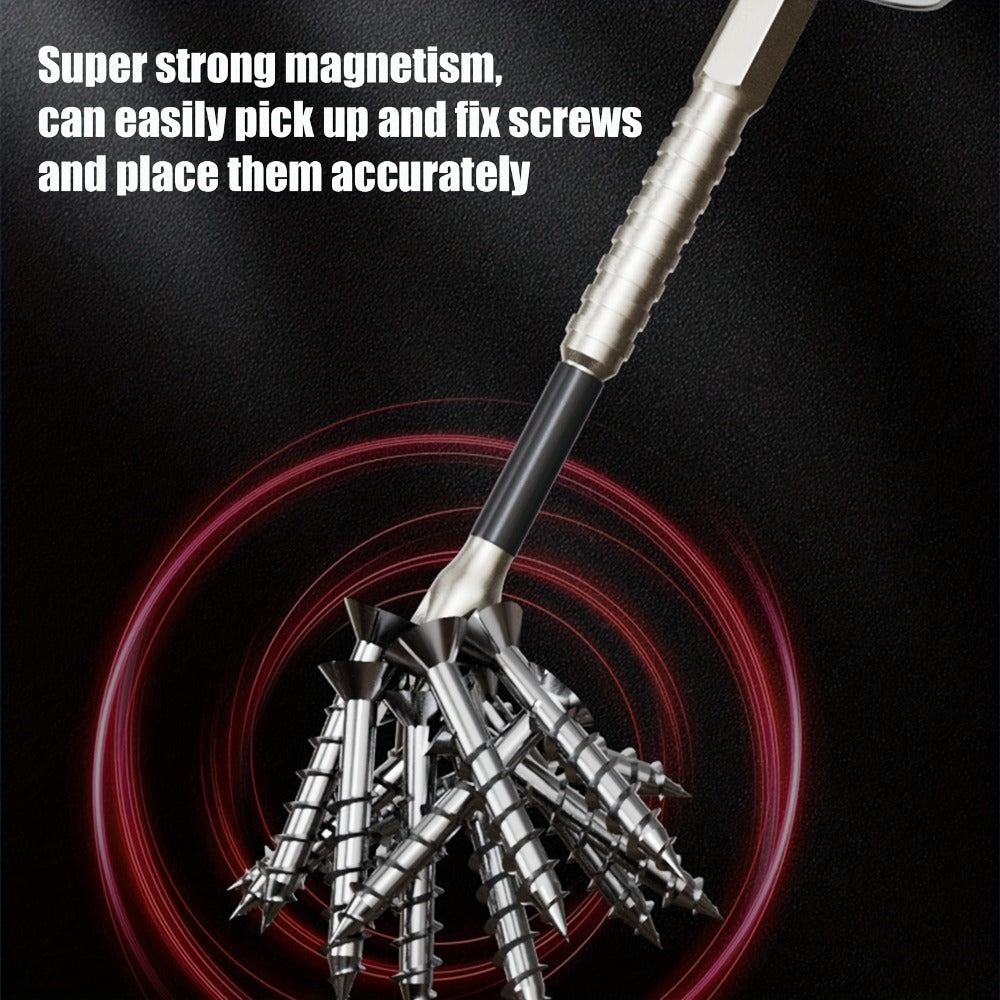 Magnetic Screwdriver Drill Bit Set Anti-Slip - K5 High Magnetic Power Bits in 50mm 65mm 70mm 75mm 90mm 150mm, Electric Screwdriver Bit Kit for Power Drills, DIY Home Repair & Professional Use