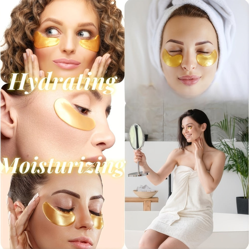 Under Eye Patches 24 Pairs Gold Collagen Eye Masks ¨C Reduces Dark Circles, Puffiness & Fine Lines, Hydrating Under Eye Mask for Rejuvenated, Youthful Skin