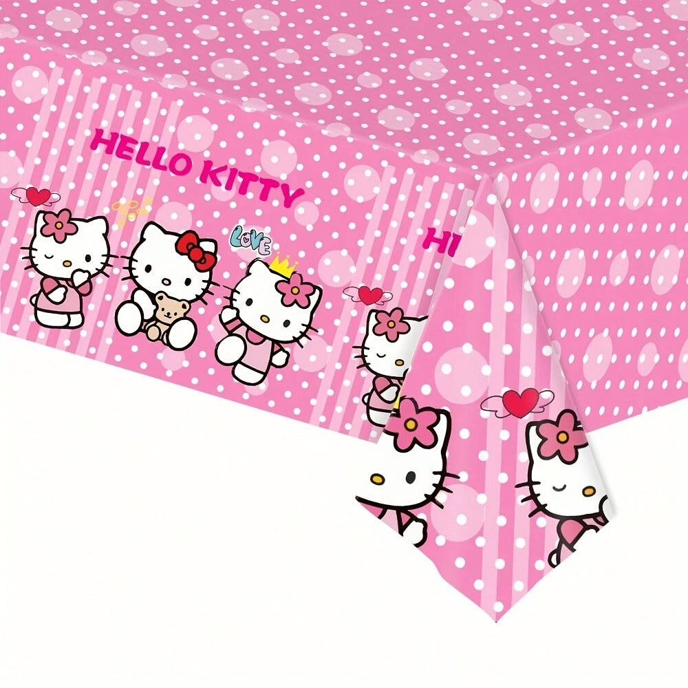 Hello Kitty Party Supplies Set 41pcs Pink Disposable Plates Napkins Tablecloth Birthday Decoration Kit