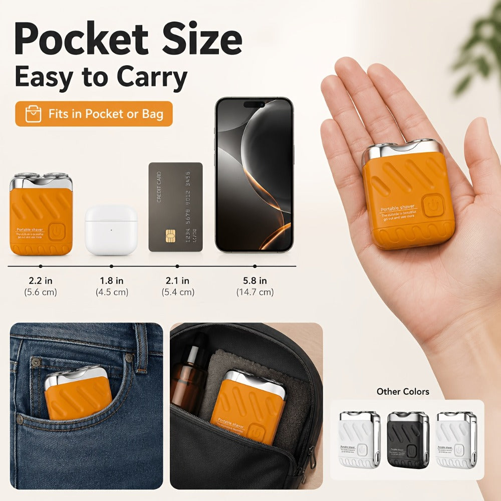 Mini Electric Shaver for Men ¨C USB Rechargeable Double Blade Razor with Digital Display & Travel Case, Compact Portable Shaving Kit Gift for Men, Boyfriend, Father¡¯s Day, Christmas