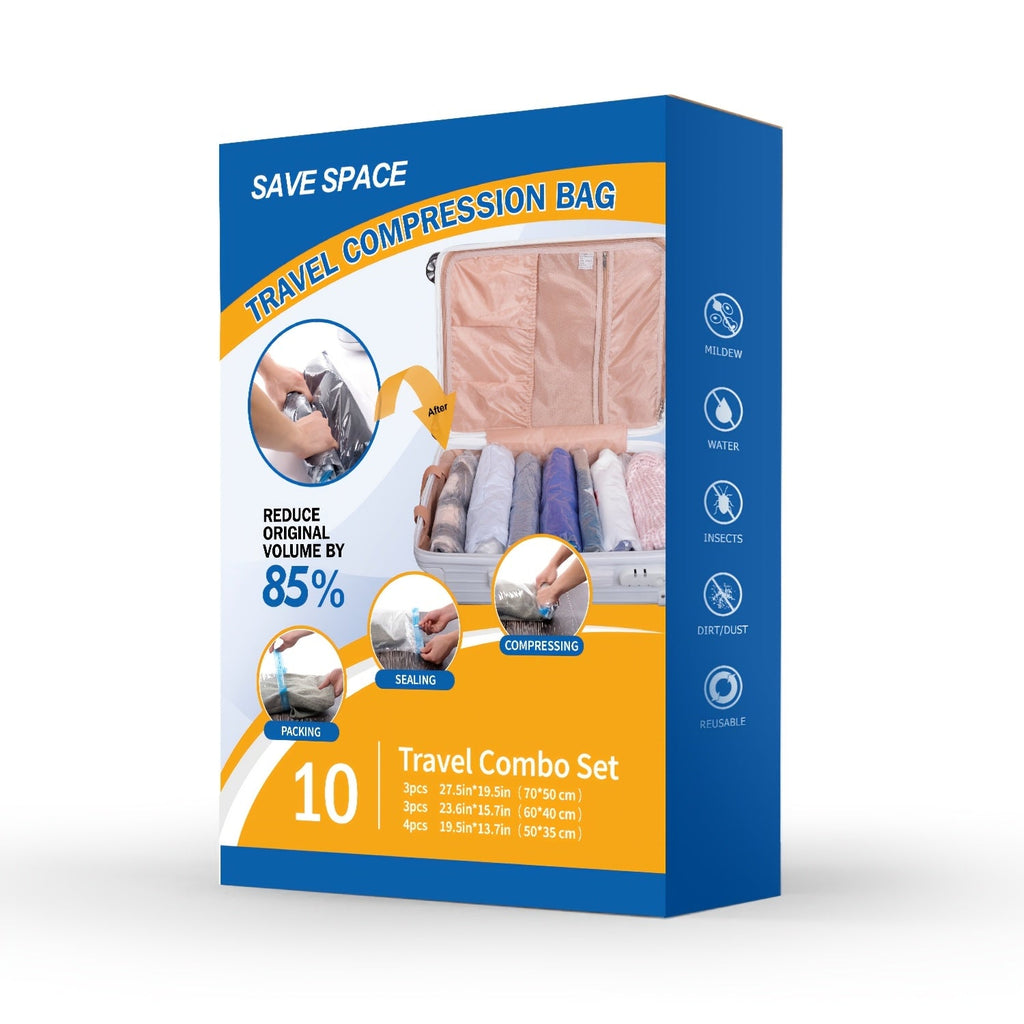 Vacuum Storage Bags Space Saver Bags for Clothes Comforters Bedding Travel Luggage ¨C Extra Thick Jumbo Seal Bags 4pcs 8pcs 10pcs 12pcs 20pcs 30pcs
