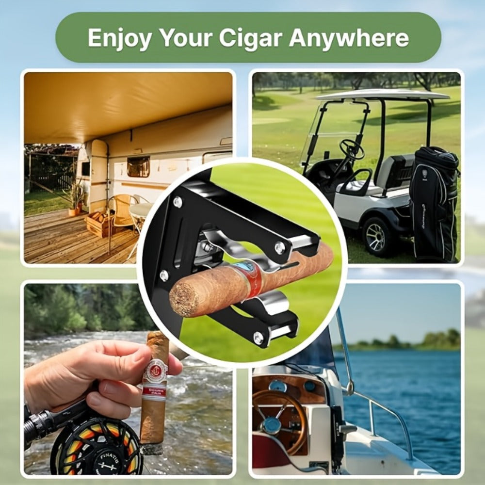 Magnetic Cigar Holder Heavy Duty Secure Grip - Fits Golf Carts, Beach Chairs, Fishing Rods & Boats | On-the-Go Smoking Accessory | 7 Colors | Cigar Enthusiast Gift