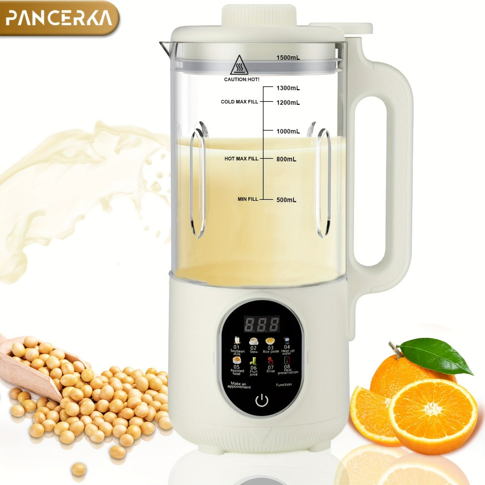 Nut Milk Maker Machine One-Touch Automatic - Multifunctional Plant-Based Milk Blender for Homemade Almond, Oat, Soy & Coconut Milk, High Capacity Countertop Blender for Dairy-Free Living