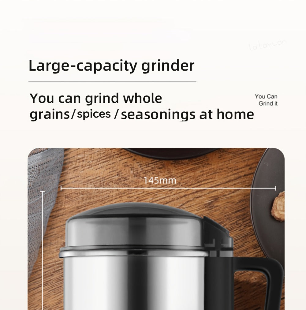 Electric Coffee Grinder with Stainless Steel Blade | 10-Second Fast Grinding | One-Button Control Spice Nut Bean Mill | Dry Food Processor for Coffee Beans Spices Grains Nuts
