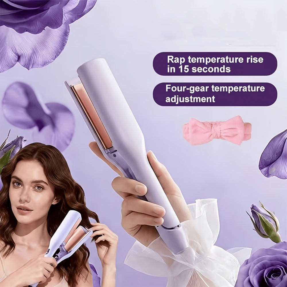32mm Wave Curling Iron - Women's Hair Curler for Long-Lasting Deep Curls & Instant Beach Waves, Professional Salon Styling Tool for All Hair Types, Easy to Use, Gift for Women, Travel & Home Use