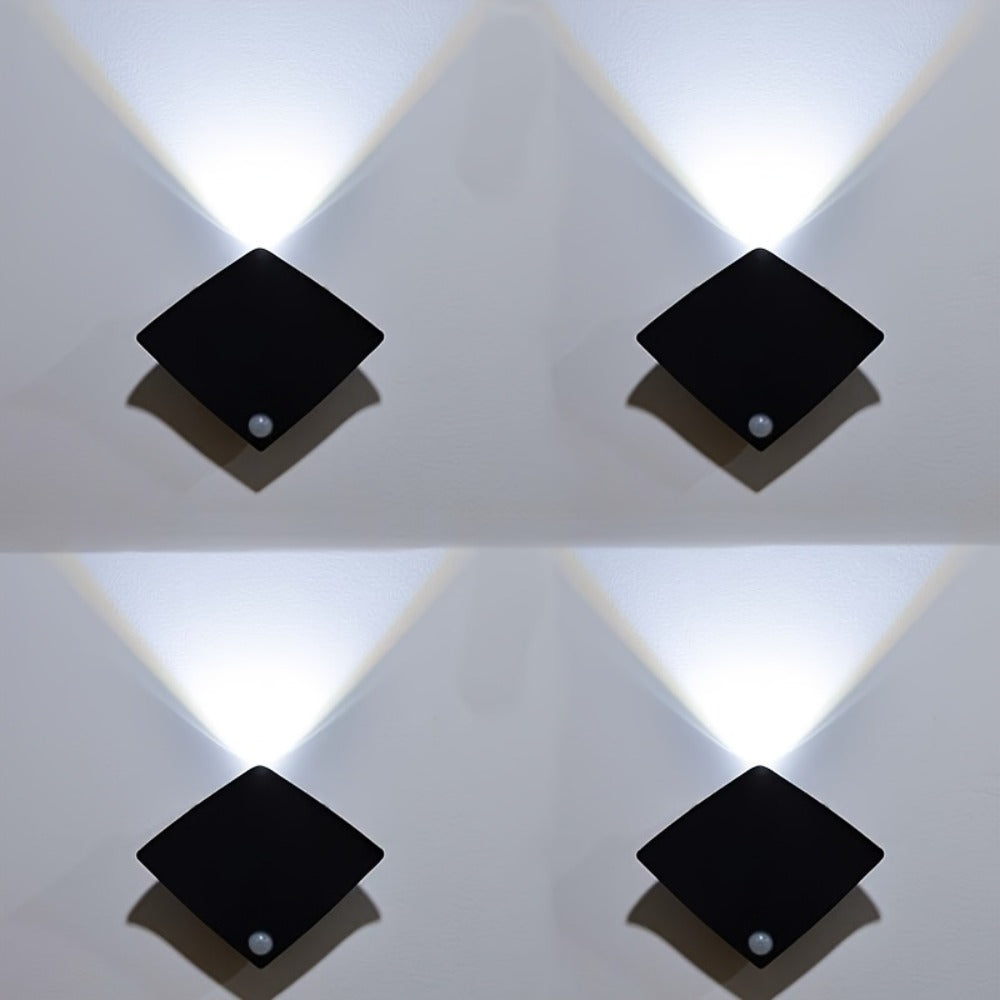 Magnetic LED Motion Sensor Wall Light USB Rechargeable ¨C Wireless Night Light for Hallway, Stairs, Bedroom & Kitchen in White or Warm Light (1, 2 or 4 Pack)