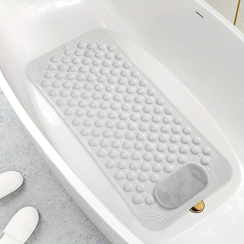 Non-Slip Bath Mat with Massage Texture Extra Large Shower Tub Mat Anti-Slip Bathtub Mat