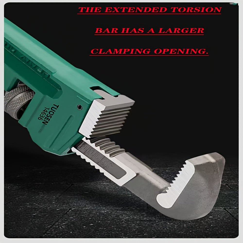 Pipe Wrench Professional Heavy Duty - 8¡±, 12¡± & 18¡± CR-V Alloy Steel Plumbing Wrench, Non-Slip Ergonomic Handle, 1500 lbs Torque, Fits 1/2¡±-4¡± Pipes, for Plumbing, Automotive & Industrial Use
