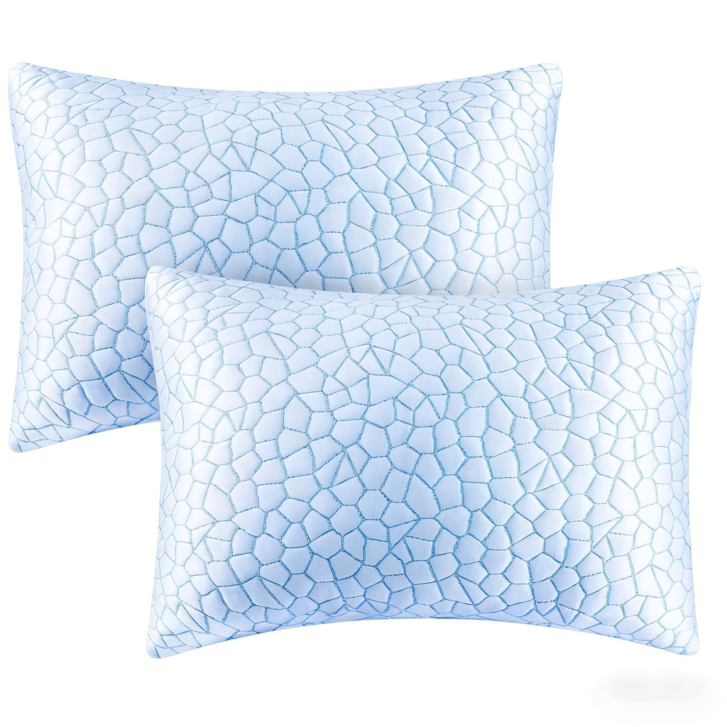 Hotel Quality Sleep Pillows Firm Support Cool-to-Touch Fiber Fill 2/4 Pack - Back Stomach Side Sleeper Pillow Set Soft Breathable Bed Pillows Standard Queen King Size