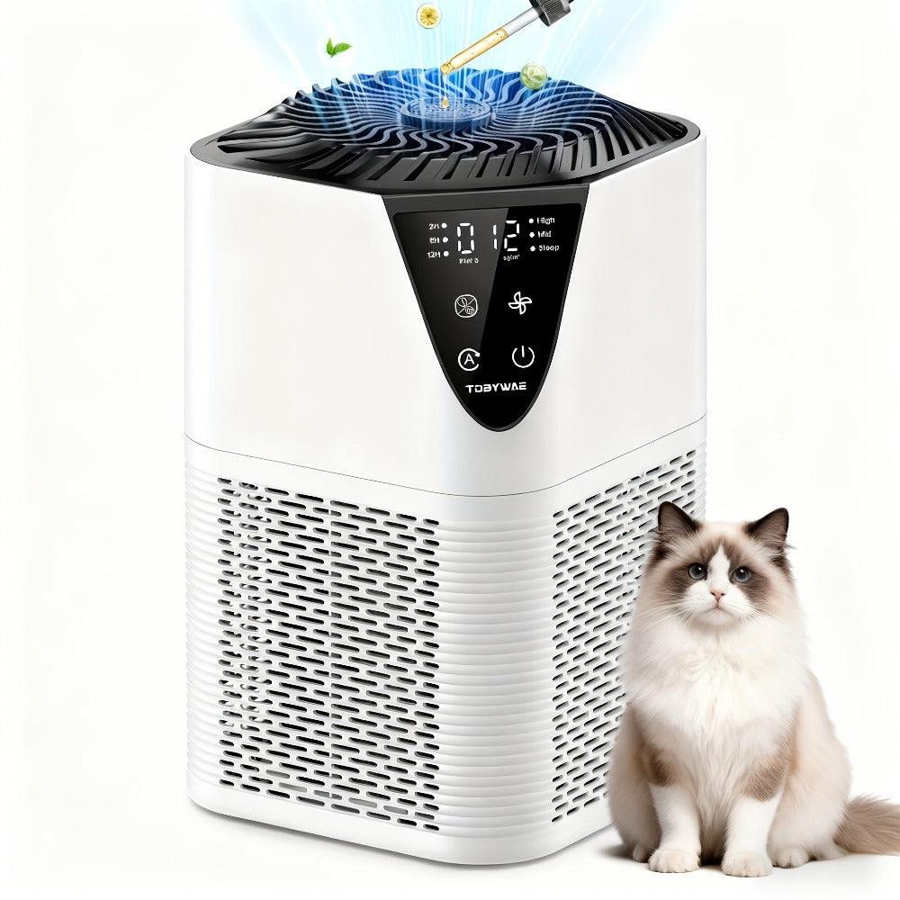 Air Purifier H13 True HEPA Filter for Large Room - Aromatherapy Diffuser, 1076 Sq Ft Coverage, 25dB Ultra Quiet, Removes 99.97% Odors Dust Smoke, Bedroom Kitchen Living Room, Energy Saving Night Light