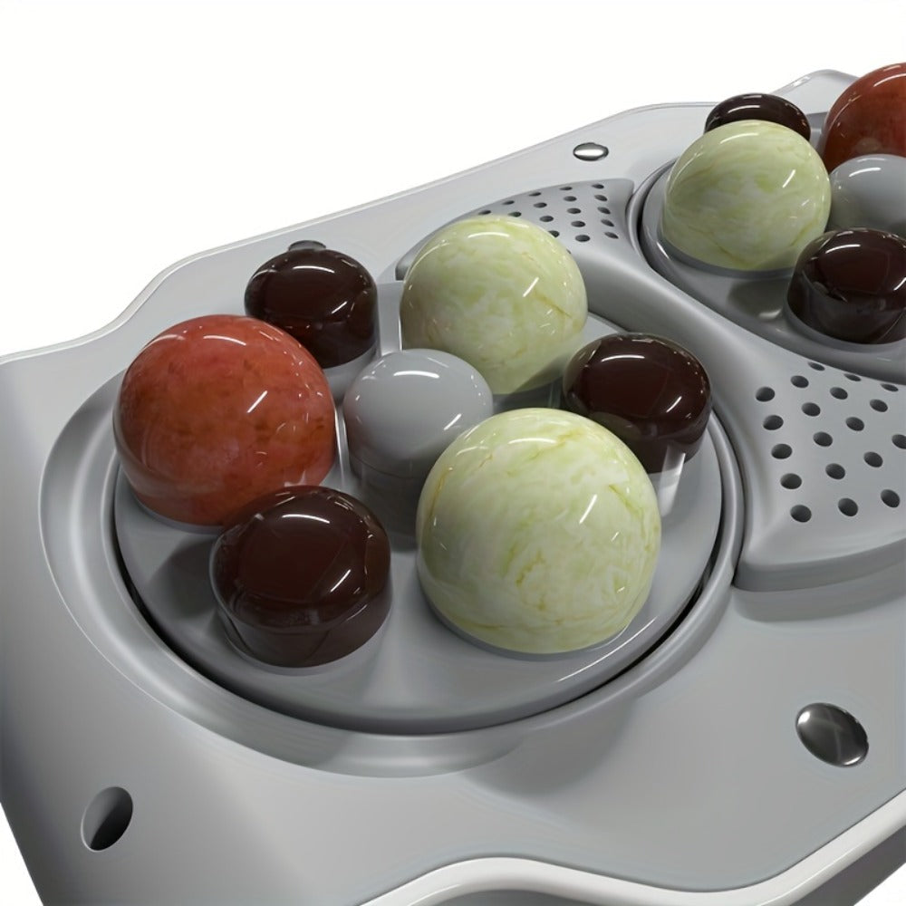 Electric Abdominal Massager with Heat - Rechargeable Portable Stomach Massager with 3 Massage Modes & Heating Function for Abdominal Pain Relief, Belly Relaxation, Cramp Relief, Home & Office Use
