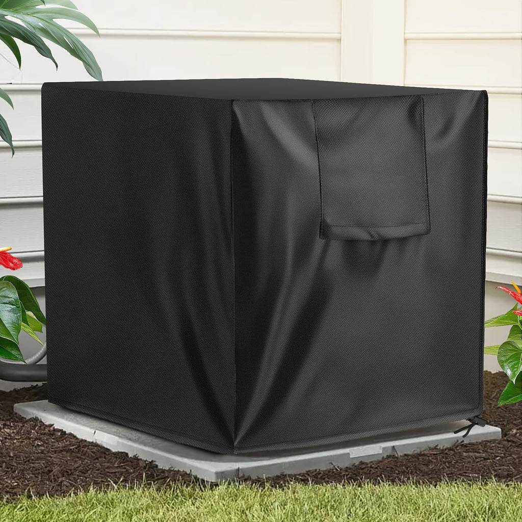 Outdoor AC Cover Heavy Duty Weatherproof Air Conditioner Cover for Outside Units UV Resistant Windproof Snowproof Dustproof with Storage Bag for Central AC Systems 24x24x30 Inch
