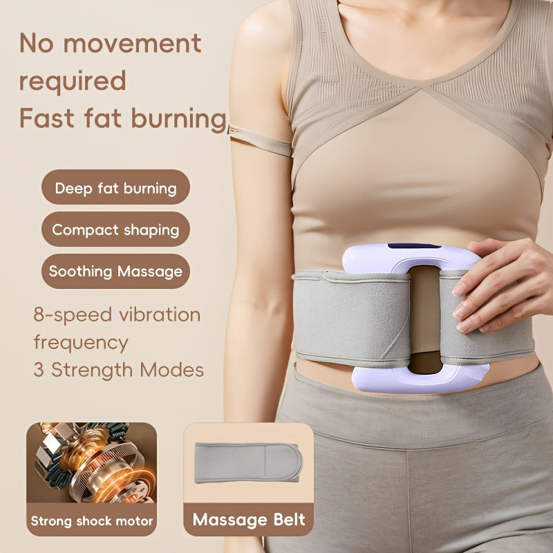 Dual Motor Electric Fascia Ring with Massage Belt ¨C 8 High-Frequency Vibration Modes, Type-C Rechargeable Large Battery, Ergonomic Grip, Upgraded Vibration Massager for Full Body Muscle Relief
