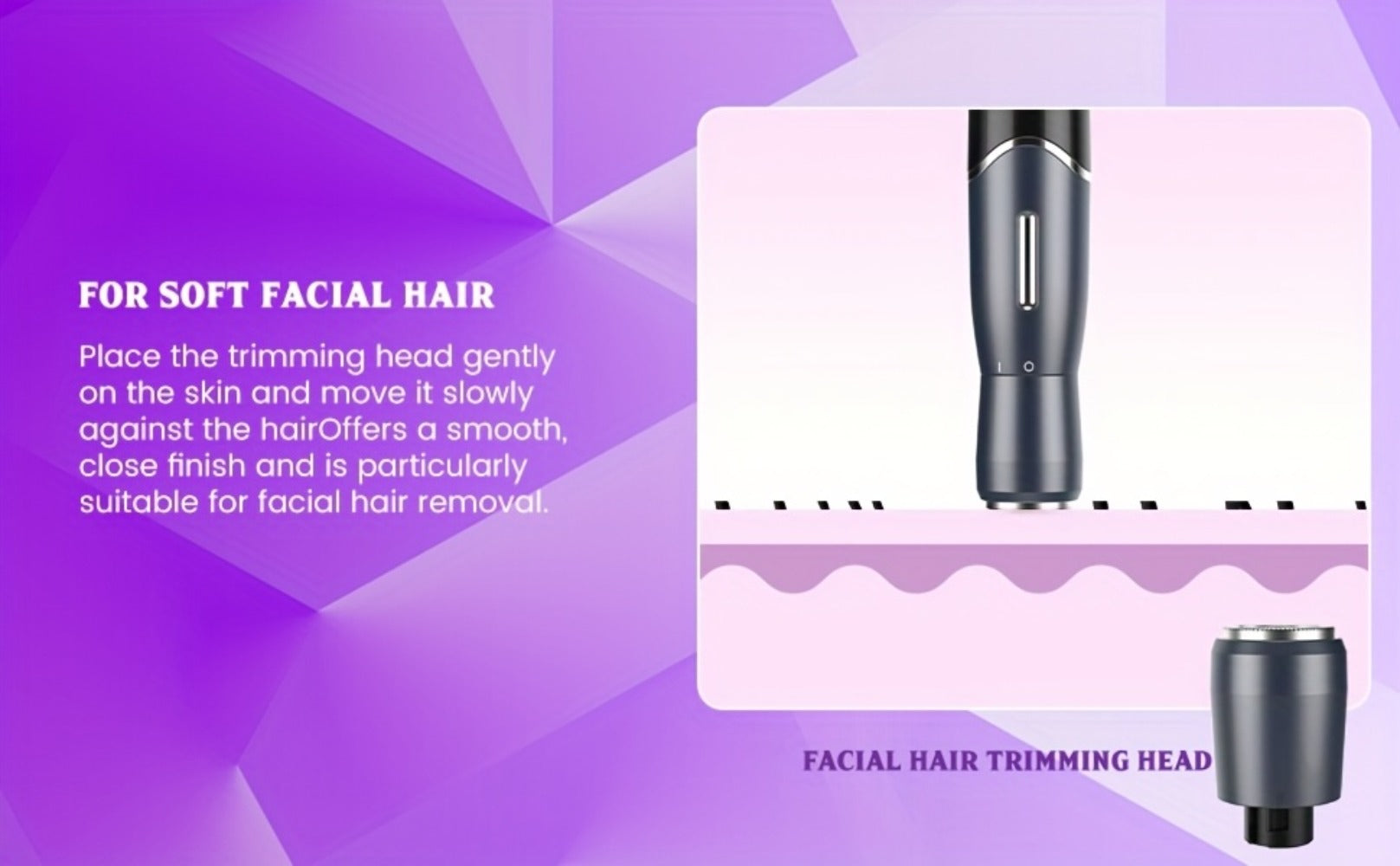 Women's Electric Bikini Trimmer Body Shaver Cordless Painless Razor Replaceable Heads Facial Hair Eyebrow Nose Ear Hair Removal Sensitive Skin