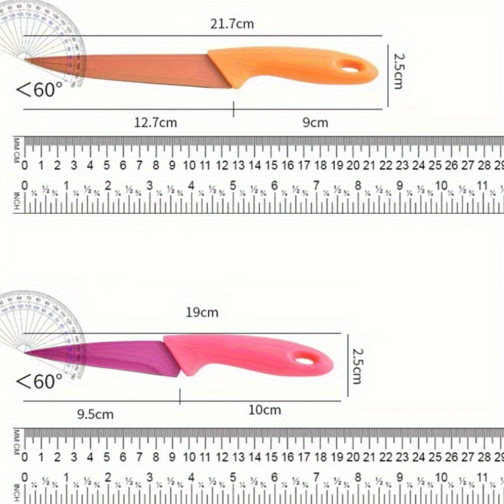 Paring Knife Set 4-Piece, 3 Inch Ultra Sharp Stainless Steel Blade Fruit and Vegetable Peeling Knife with PP Handle, Small Kitchen Knife Set for Home Cooking Meal Prep