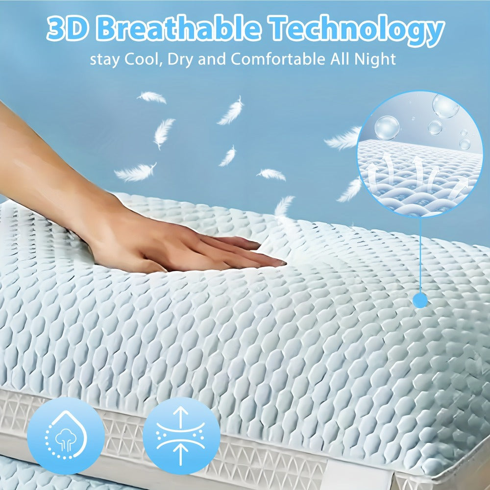 Bed Pillows 2 Pack for All Sleeping Positions, Premium Polyester Fill Pillow Set for Side Back Stomach Sleepers, Machine Washable Zipper Closure Pillows for Bedroom Dorm Guest Room, All-Season Comfort