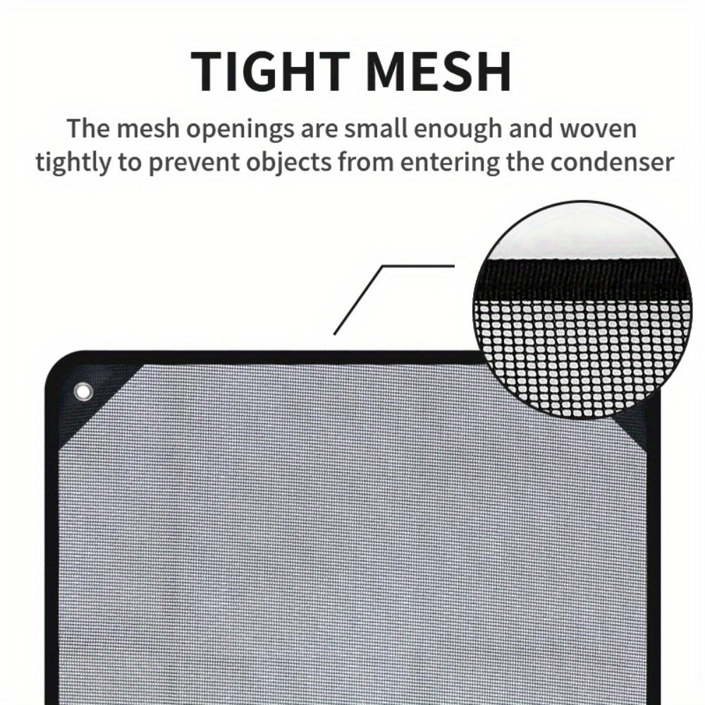 Outdoor Air Conditioner Cover 26¡±x26¡±, Universal PVC Mesh AC Unit Protector, Prevents Leaves Debris Snow, Weatherproof Outdoor AC Cover for Winter Christmas Season