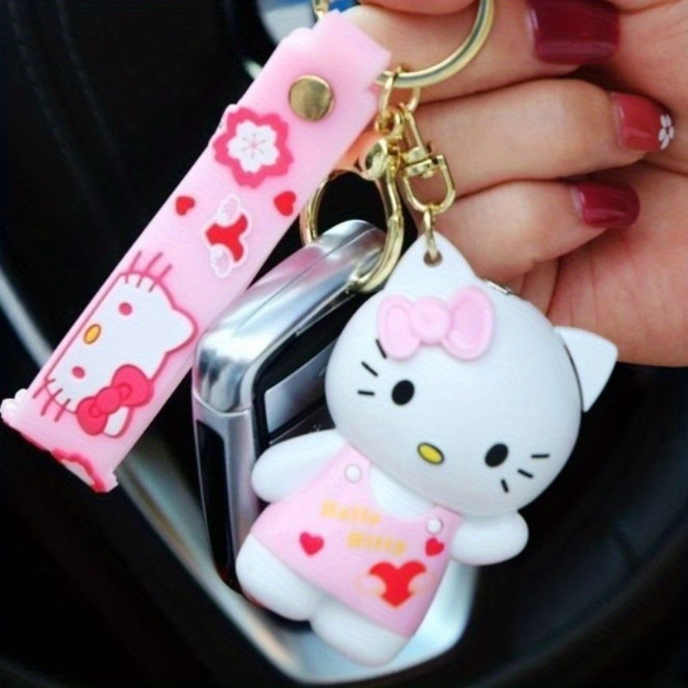 3D Cartoon Cute Character Lighter with Keychain - Red Flame Gas Lighter | Kawaii Design | Pink & Purple | Fun Gift Idea | Butane Not Included