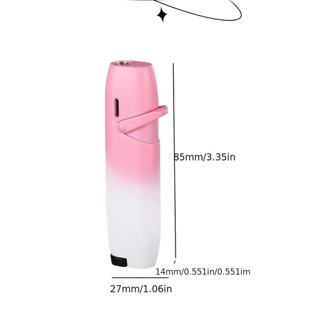 Cute Jet Torch Lighter for Women ¨C Compact Windproof Adjustable Flame Lighter, Portable Refillable Butane Torch for Camping, BBQ, Kitchen & Candles, Stylish Gift for Women (No Butane Included)