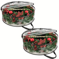 Wreath Storage Bags Heavy Duty PVC Garland Protectors with Handles ¨C 24 & 30 Inch Transparent Christmas Wreath Organizer, 2 or 4 Pack
