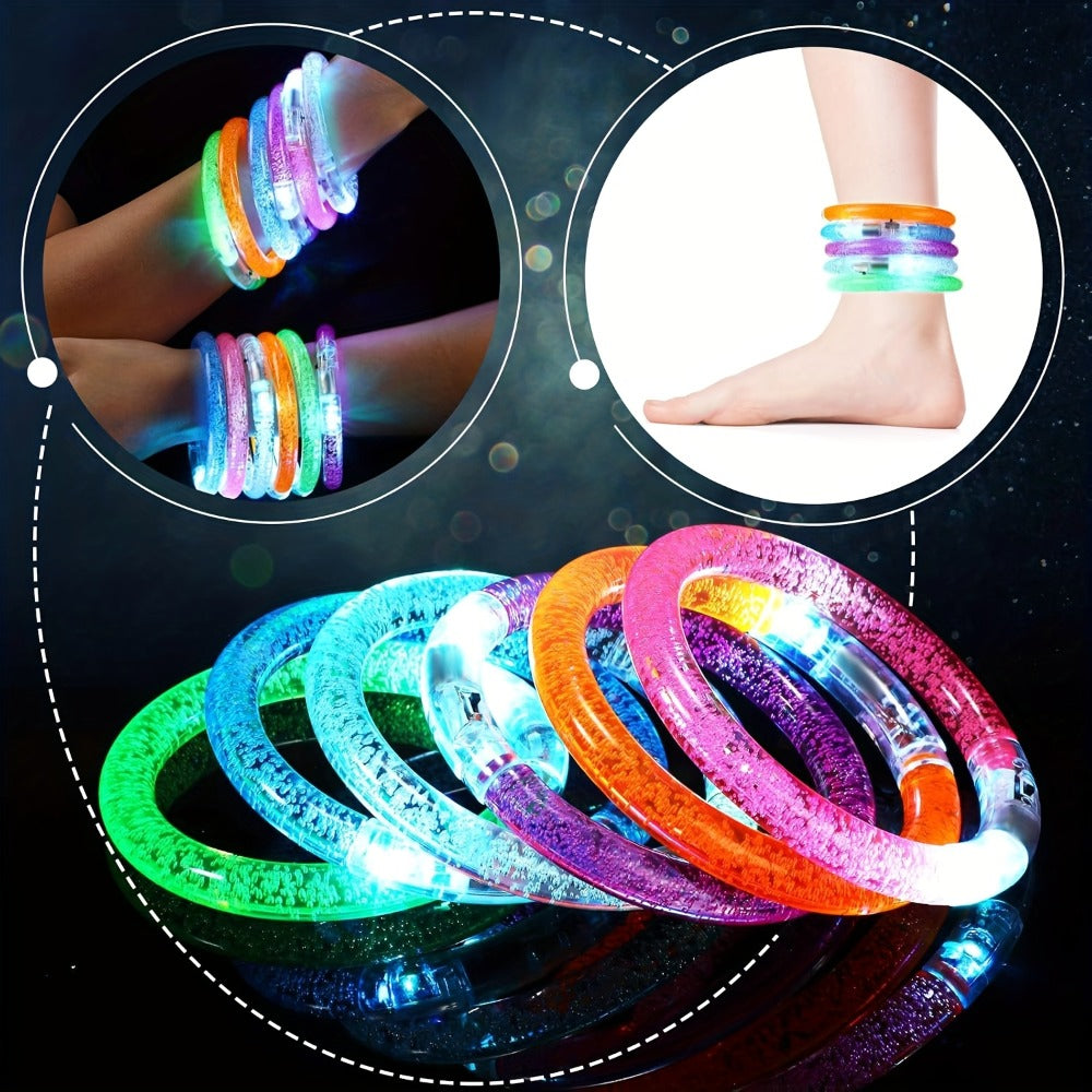 LED Glow Bracelets Party Pack ¨C Flashing Light-Up Wristbands for Birthday, Concert, Carnival & Halloween, Assorted Colors Bulk Set 24 39 79 Pcs Night Light Party Supplies Gift