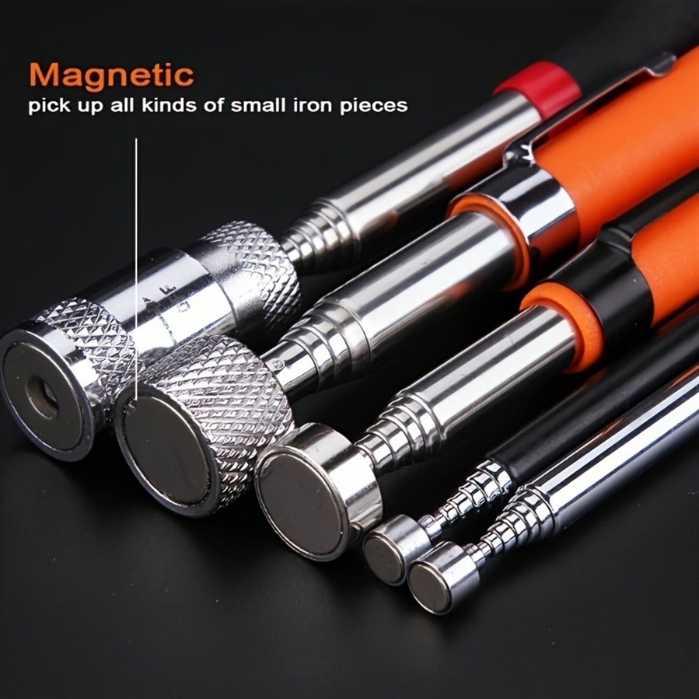 Magnetic Pickup Tool 8 lb Extendable Stainless Steel Rod Ergonomic Grip Retrieval Tool for Nails Screws Metal Parts DIY Workshop Construction
