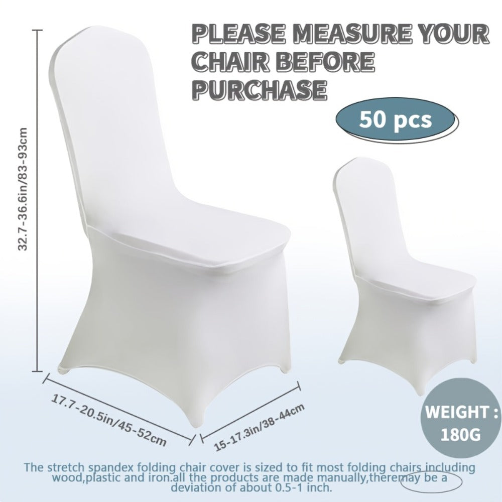 Spandex Chair Covers Bulk, Elastic Stretch Universal Fit Banquet Chair Protectors ¡ª Machine Washable Wedding Chair Covers for Weddings, Parties, Banquets & Events | Black & White | 30-150 Pack