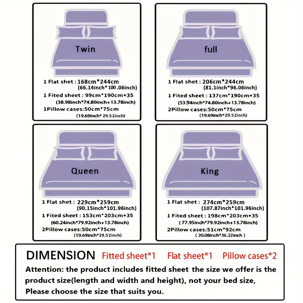 Bamboo Fitted Sheet Set 4-Piece Deep Pocket 18¡±-24¡±, 2200TC Ultra-Soft Cool Breathable Bed Sheets, Anti-Shrink Fade-Resistant, Ideal for Hot Sleepers