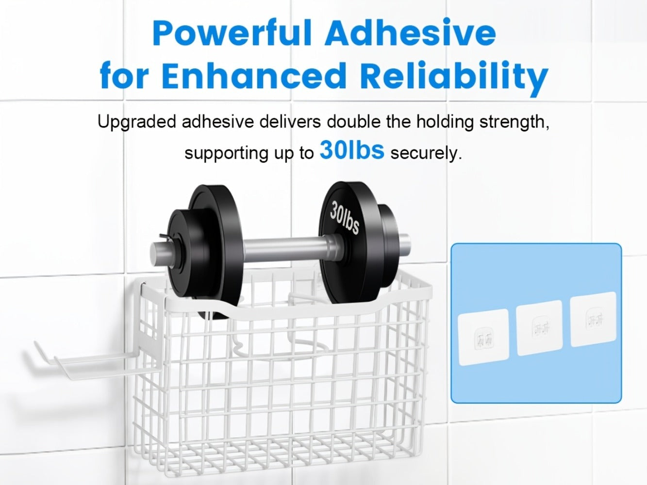 Hair Tool Organizer Wall Mounted Holder for Hair Dryer Curling Iron Straightener 3 Adjustable Heights Bathroom Storage