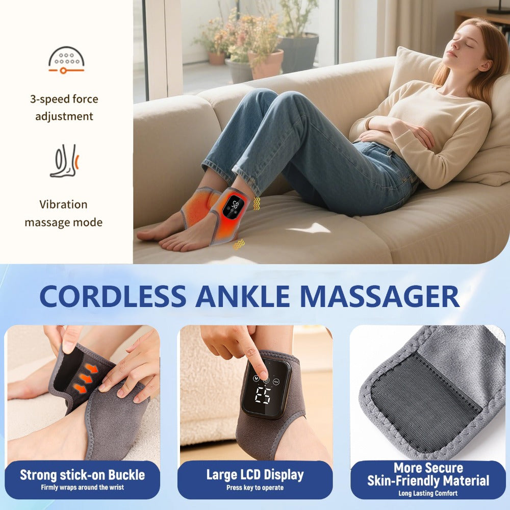 Foot Massager Machine 3-in-1 Kneading Compression & Heat ¨C Wireless Portable Heated Shiatsu Foot Massager for Home Office Travel Pain Relief
