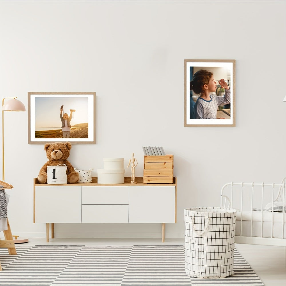 Picture Frames 12x16 Set of 3 ¨C Classic Wood Poster Frames, Horizontal & Vertical Wall Hanging, Multi-Color Options for Bedroom Office Living Room Gallery Wall Decor