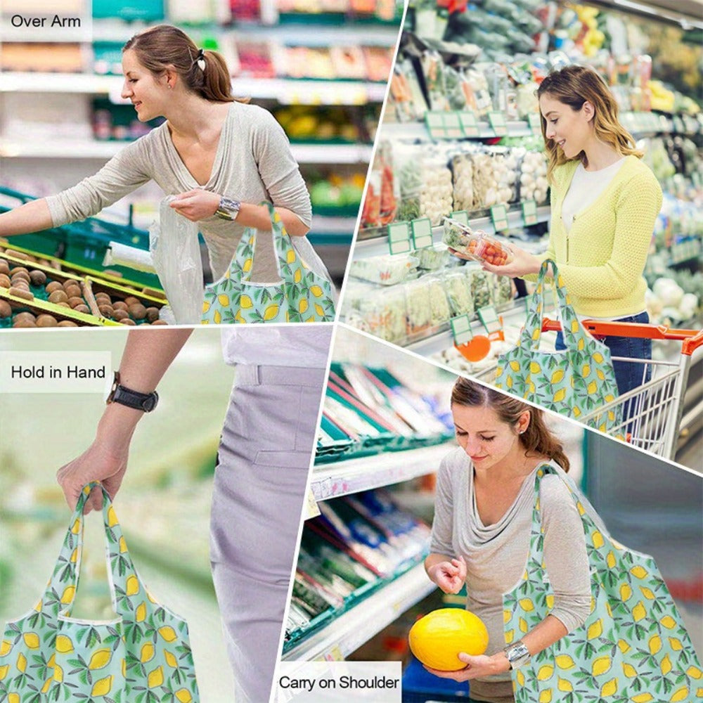 Reusable Shopping Bags Extra Large Set of 8 | 50 lb Foldable Zipper Tote Bags | Non-Woven Leak-Proof Machine Washable | Grocery Beach Picnic Bags Floral Animal Solid Patterns