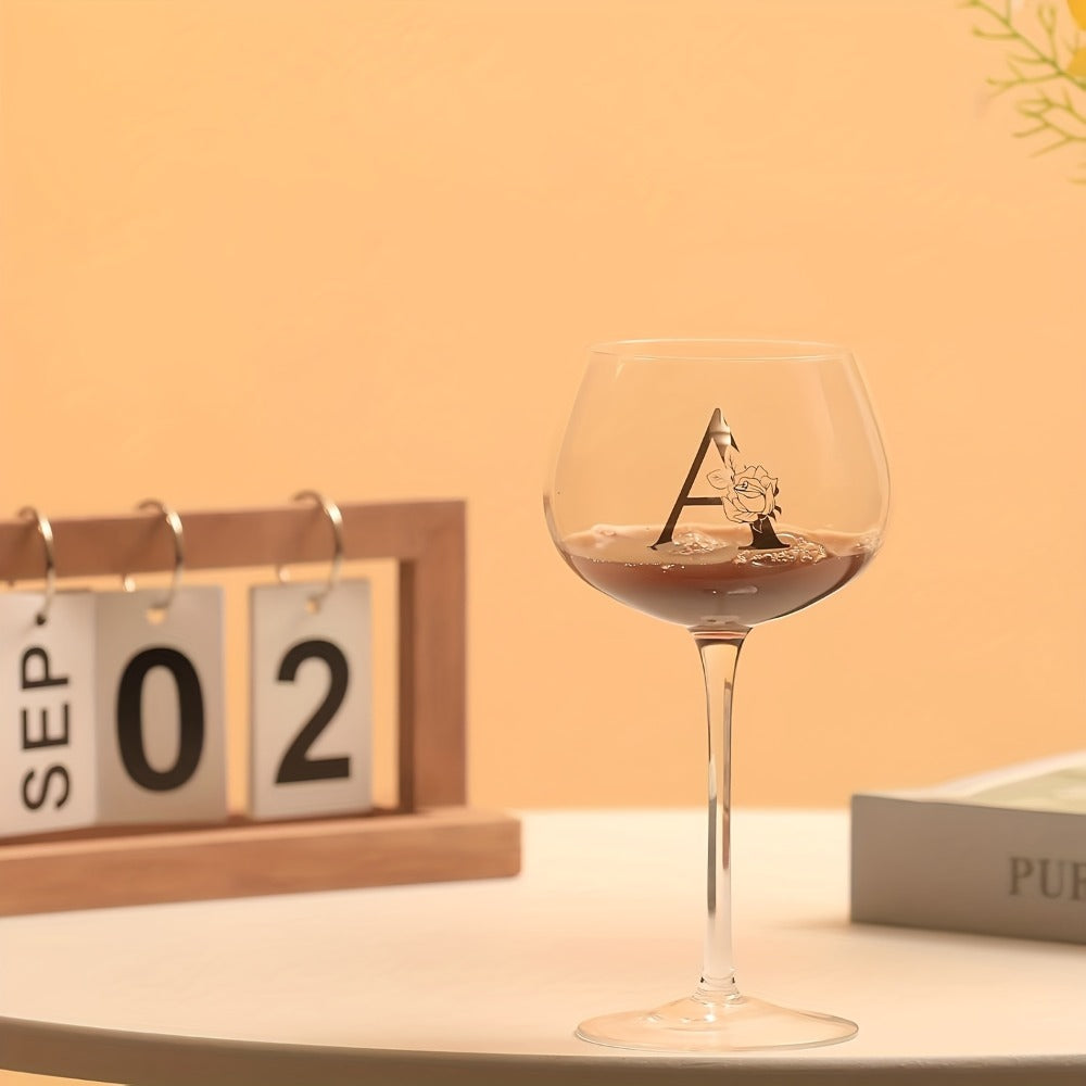 Personalized Wine Glass Gift for Women ¨C A-Z Initial Letter Monogrammed Wine Glass with Gift Box & Greeting Card ¨C Unique Birthday, Christmas & Mother's Day Gift for Mom, Best Friend & Sister