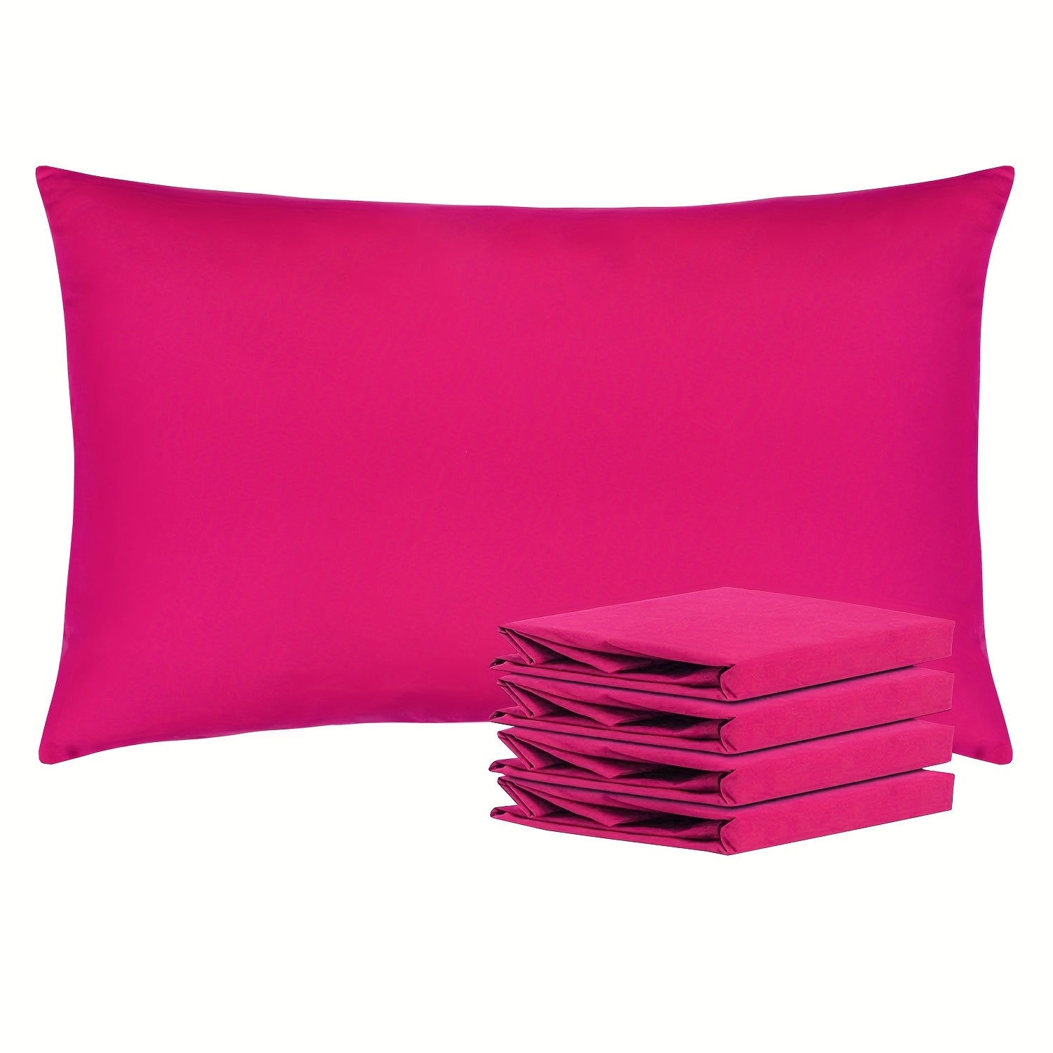 Pillowcases 4 Pack Queen 20x30 ¨C Brushed Microfiber Soft Wrinkle-Free Fade-Resistant Envelope Closure Solid Color 32 Colors