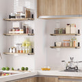 Floating Shelves Set of 5 Wall Mounted 4.7 Inch Tiered Display Shelves Vintage Style Wall Storage Rack for Bedroom, Living Room, Kitchen, Bathroom & Office ¨C Plant & Home Decor